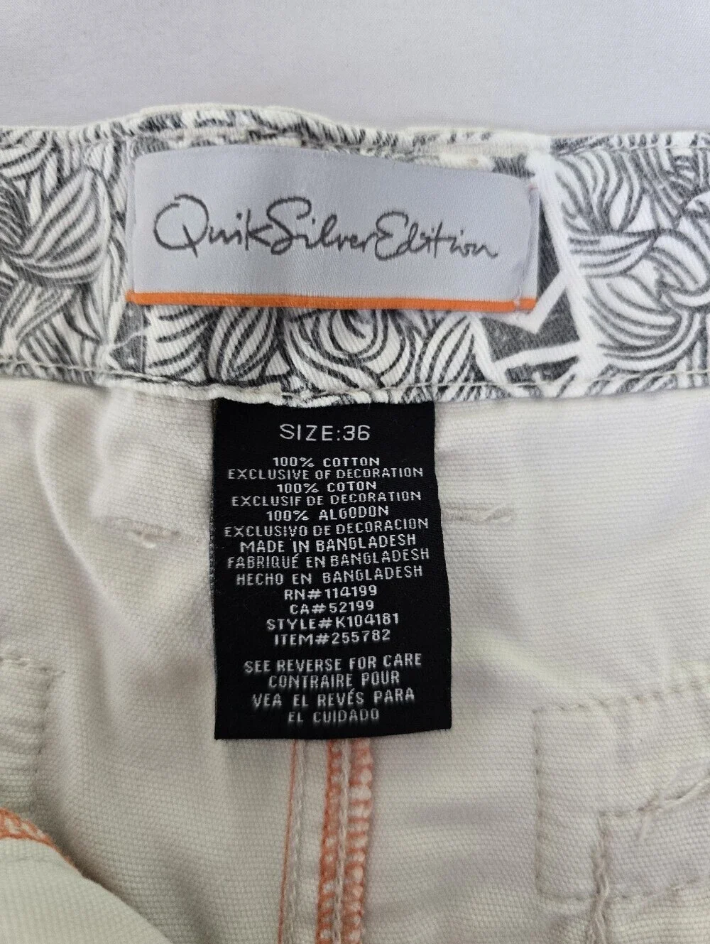 Quicksliver Edition Cargo Shorts Size 36